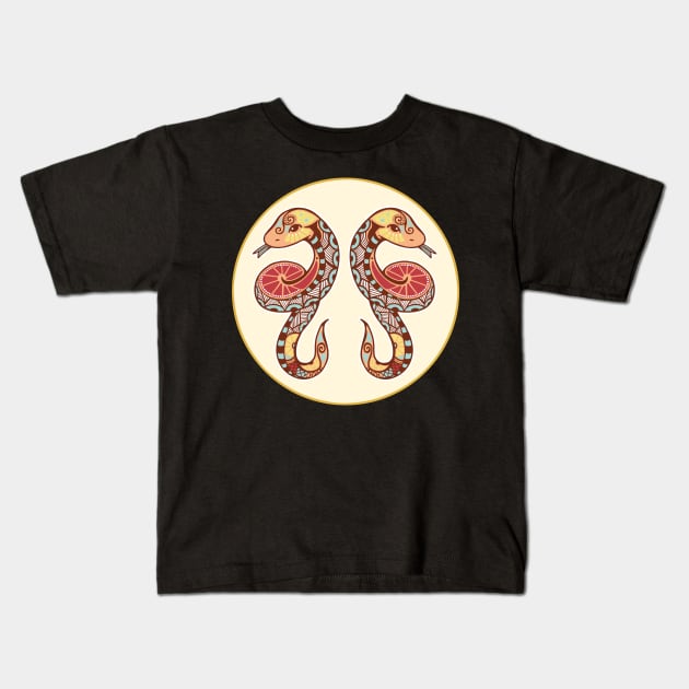 Geminis Kids T-Shirt by PaperHead